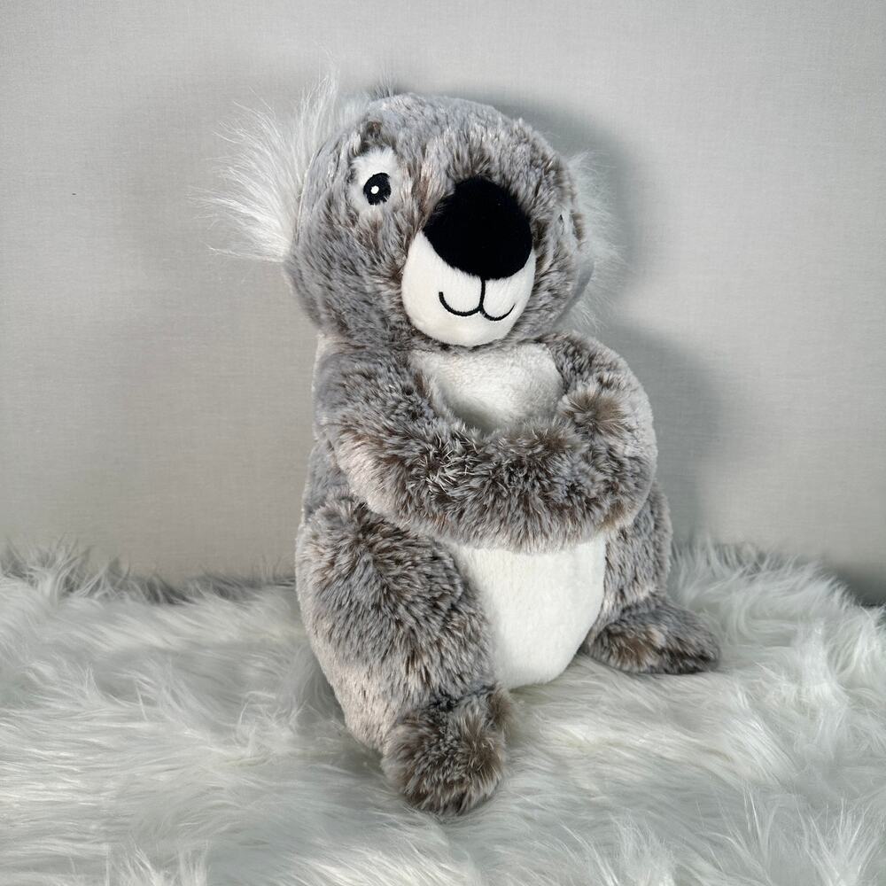 Multipet Koala Dog Toy Large 14 Inch Plush Gray Soft Pet Play